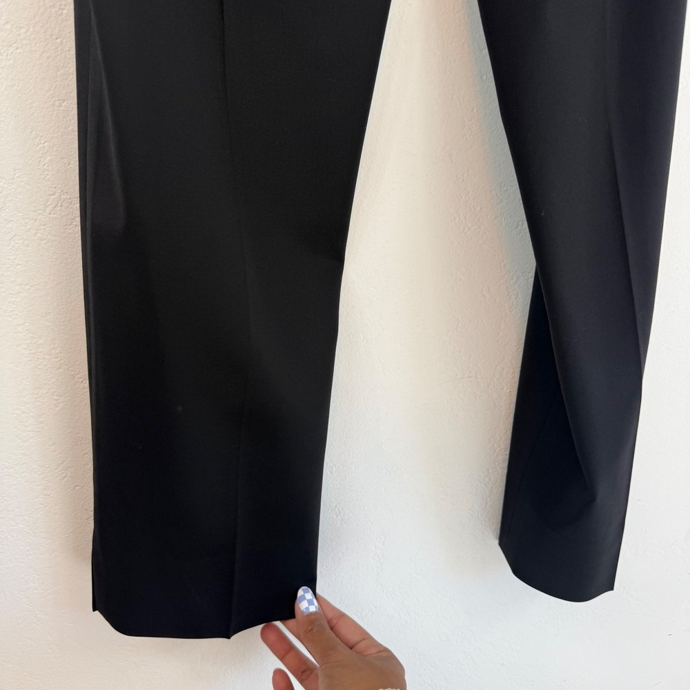 Lafayette 148 Stanton Pants Black Virgin Wool Straight Leg Quiet Luxury 10 - Picture 9 of 16